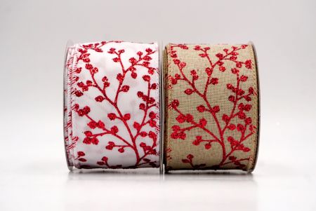 Holiday Sparkle Red Berry Wired Ribbon_KW0003.KW0004.KW0005.KW0006
